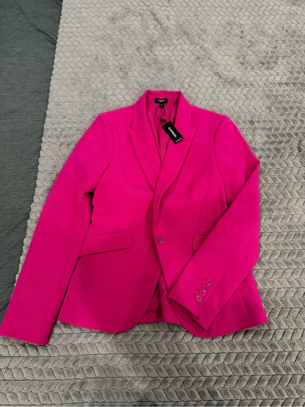 Express Women's Bright Fuchsia Single-Button Blazer